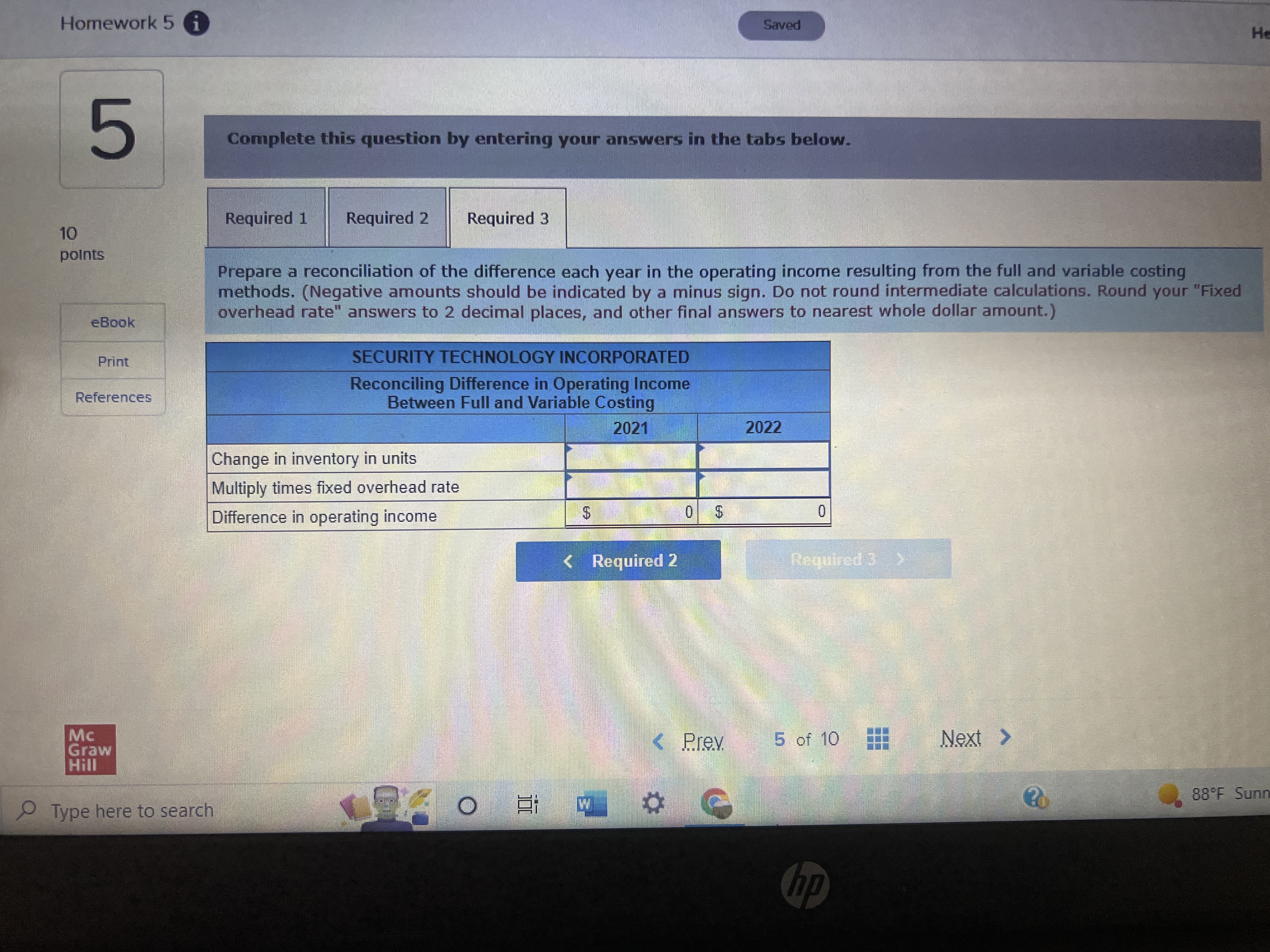 Homework 5 i Saved Help Save & 5 CH Security
