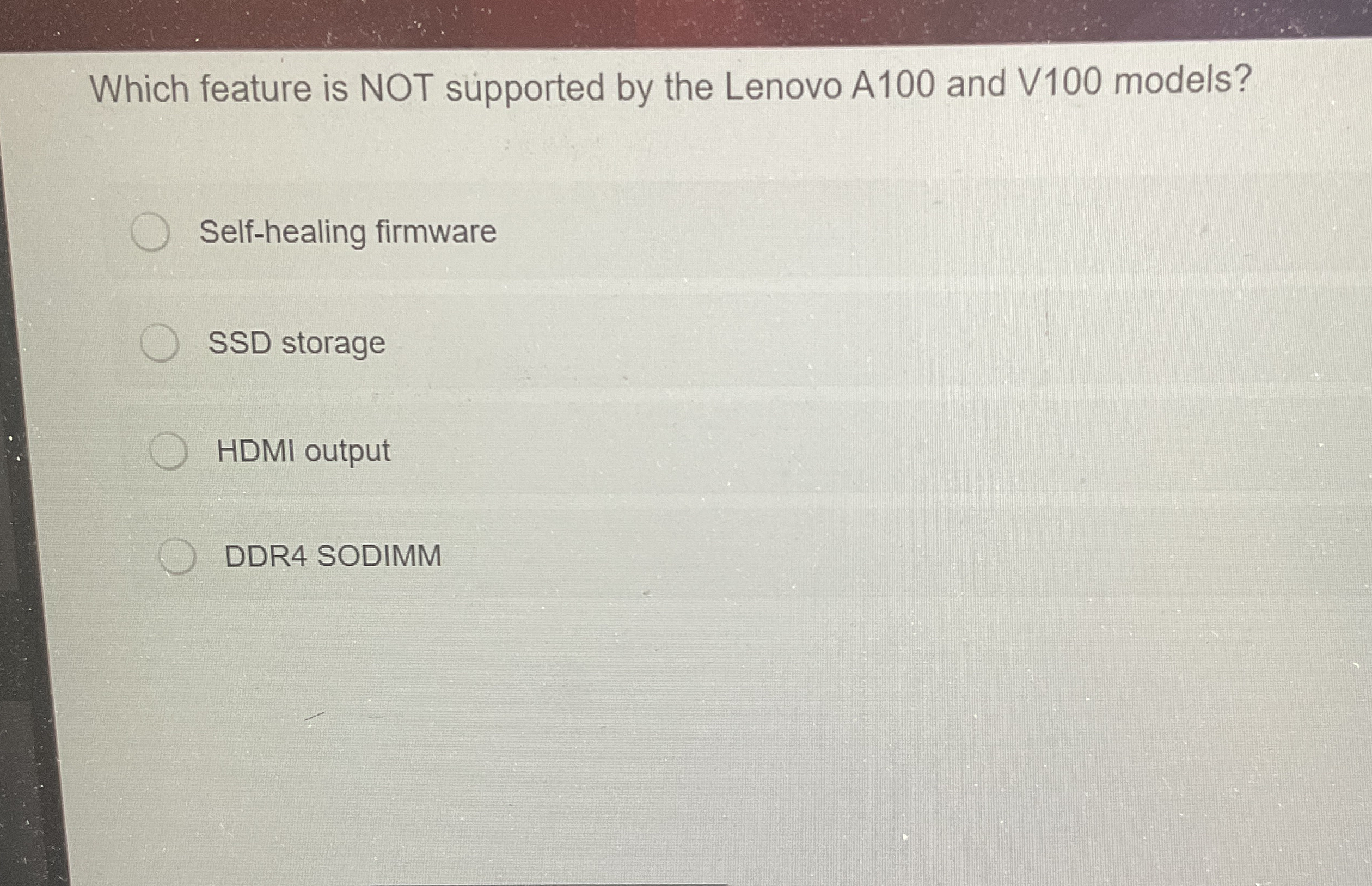 Which feature is NOT supported by the Lenovo A 1