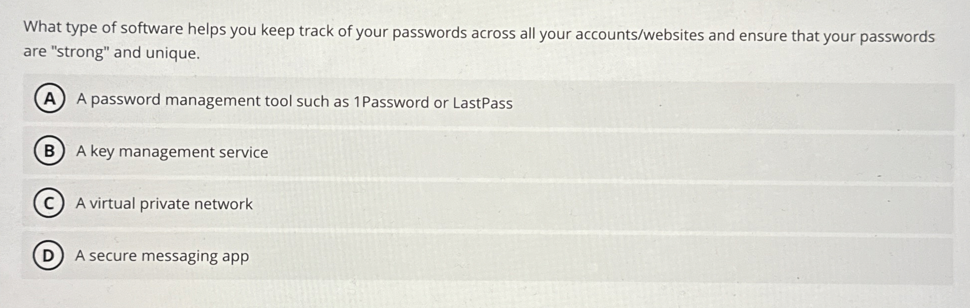 What type of software helps you keep track of