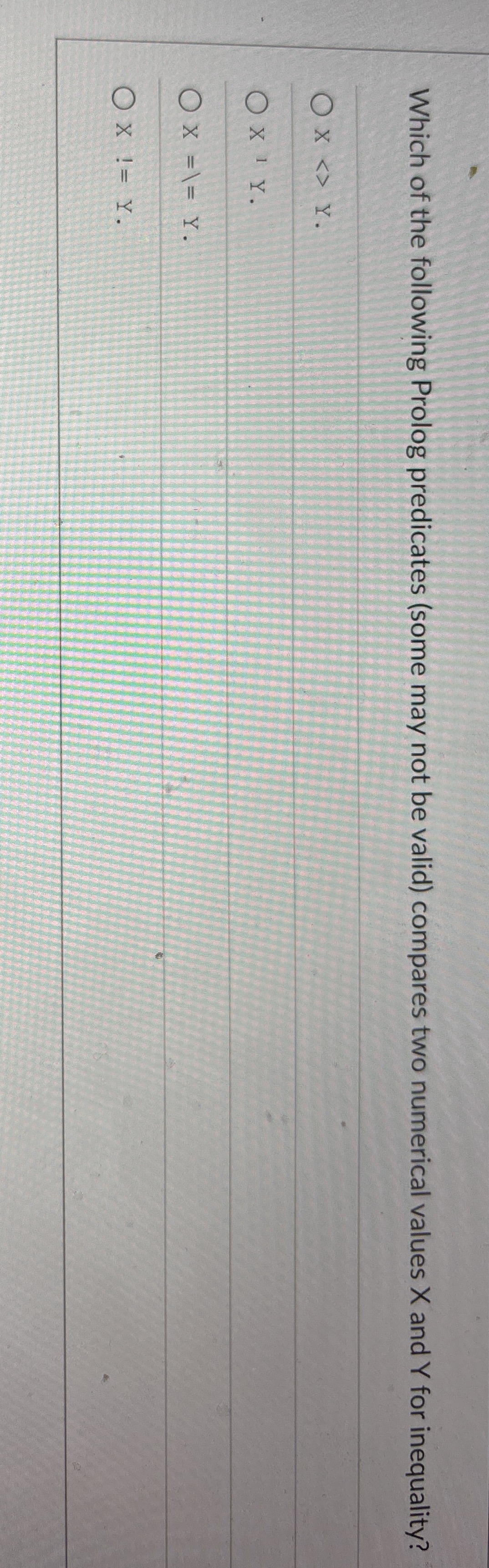 Which of the following Prolog predicates ( some