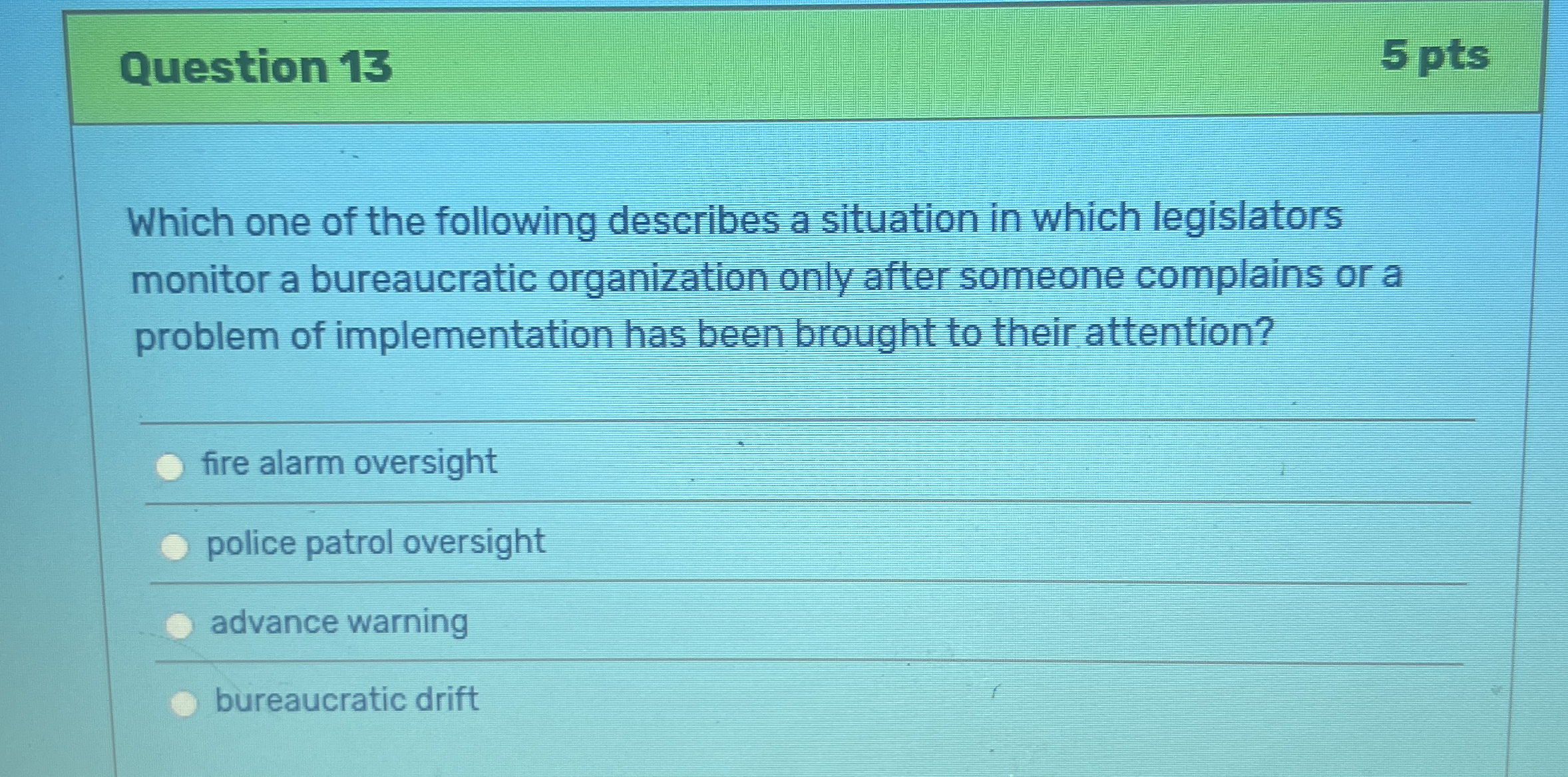 Question 1 3 5 pts Which one of the following