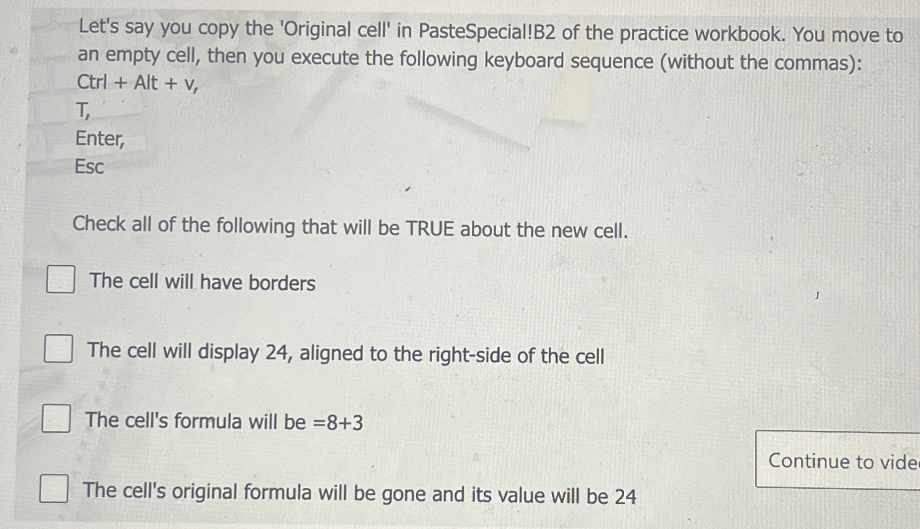 Let's say you copy the 'Original cell' in