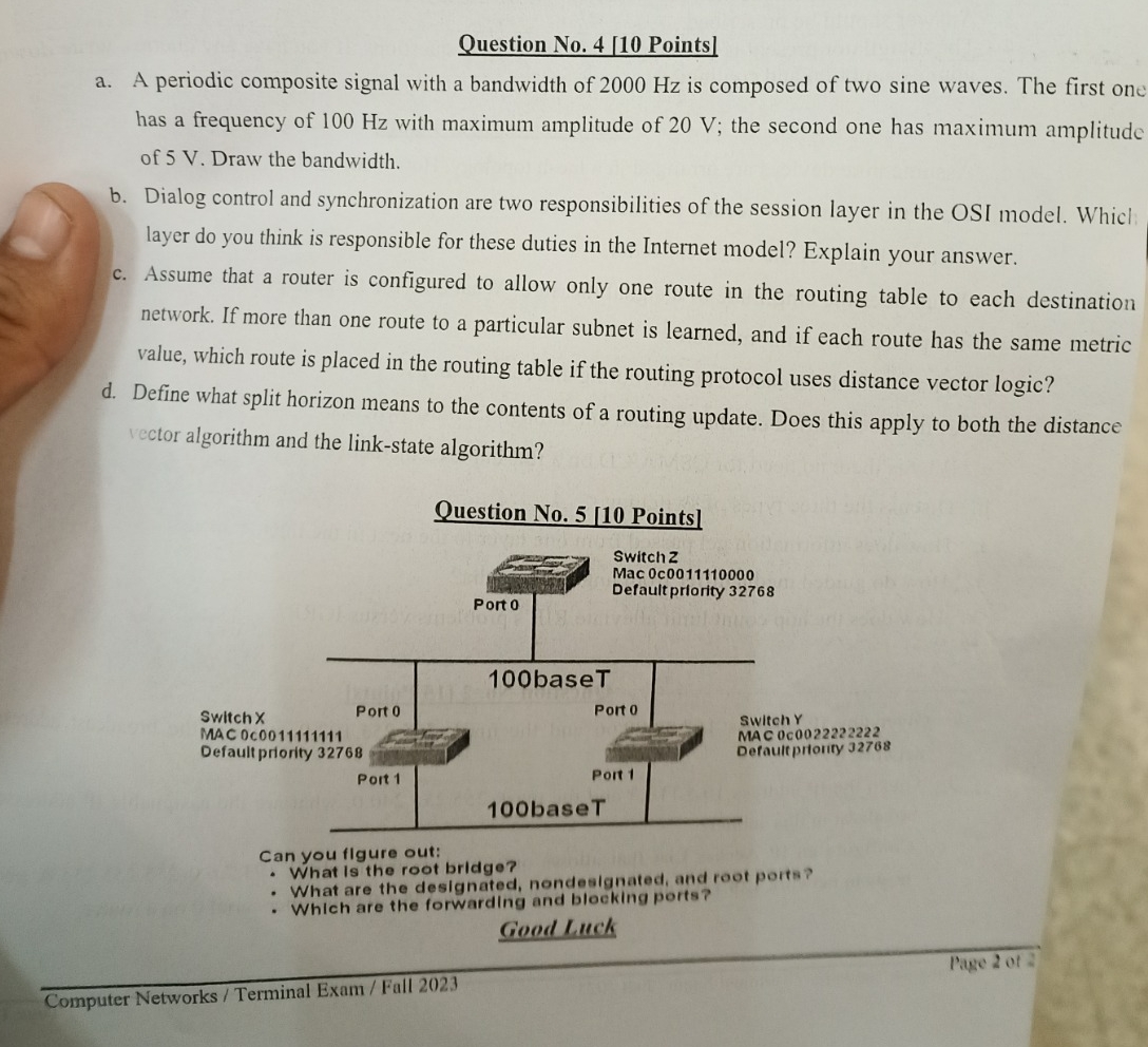 Question No . 4 [ 1 0 Points ] a . A periodic