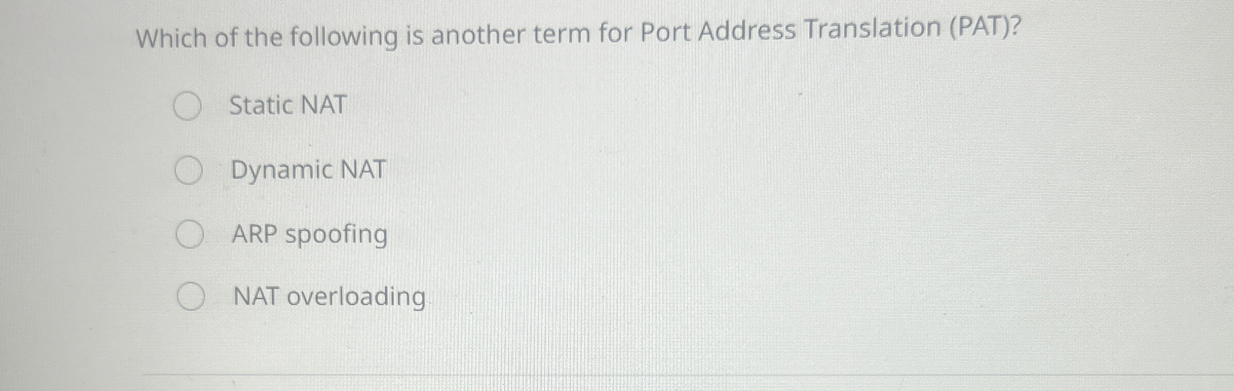 Which of the following is another term for Port