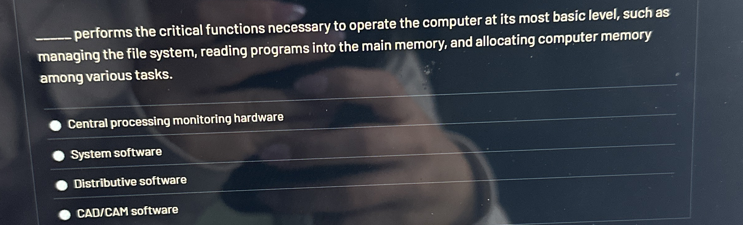 q , performs the critical functions necessary to