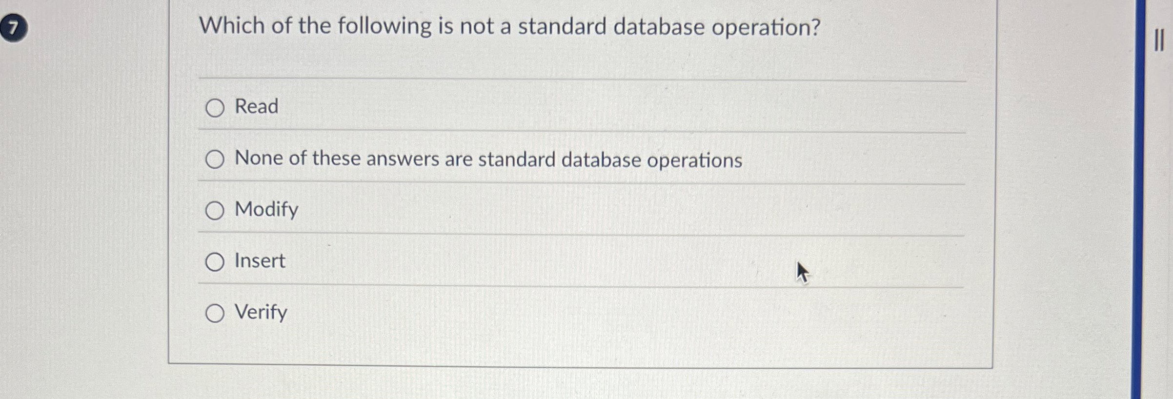 7 Which of the following is not a standard