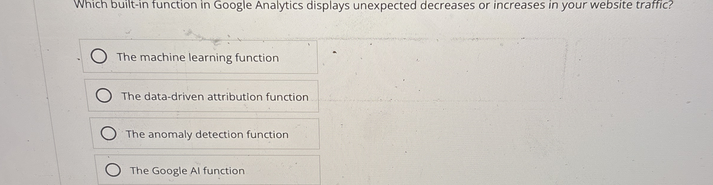 Which built - in function in Google Analytics