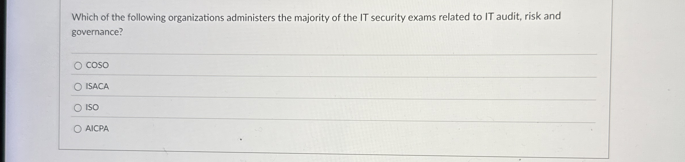 Which of the following organizations administers