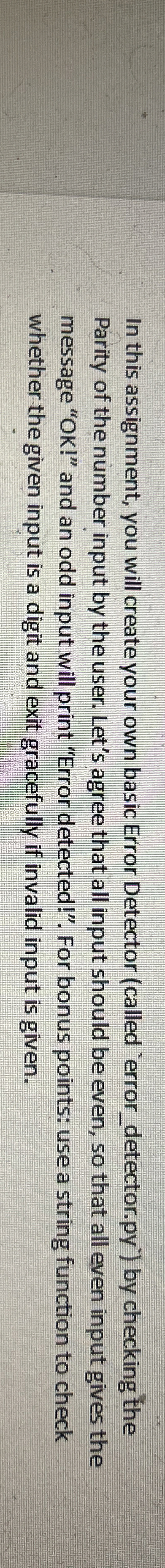 In this assignment, you will create your own