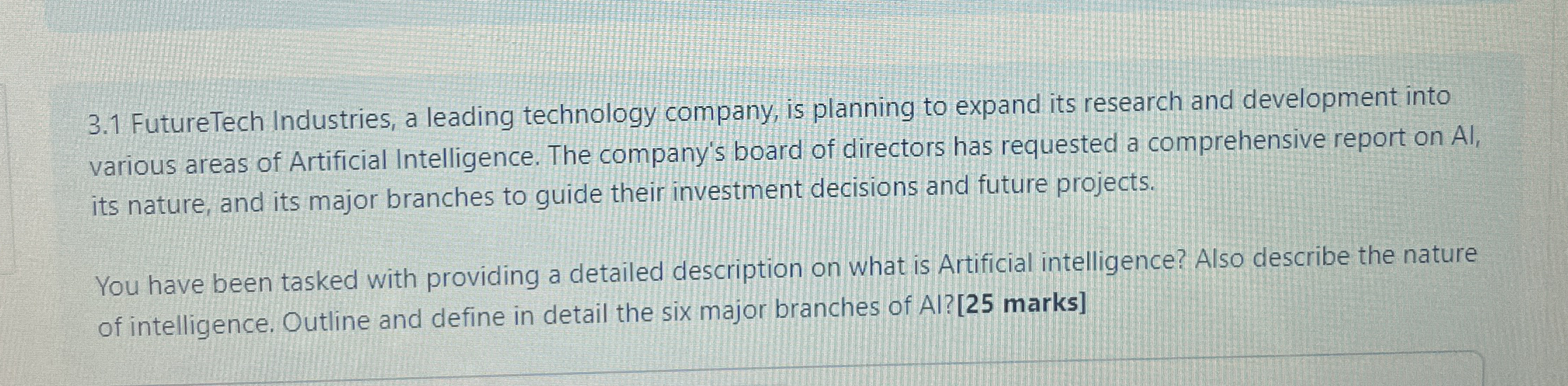 3 . 1 FutureTech Industries, a leading technology