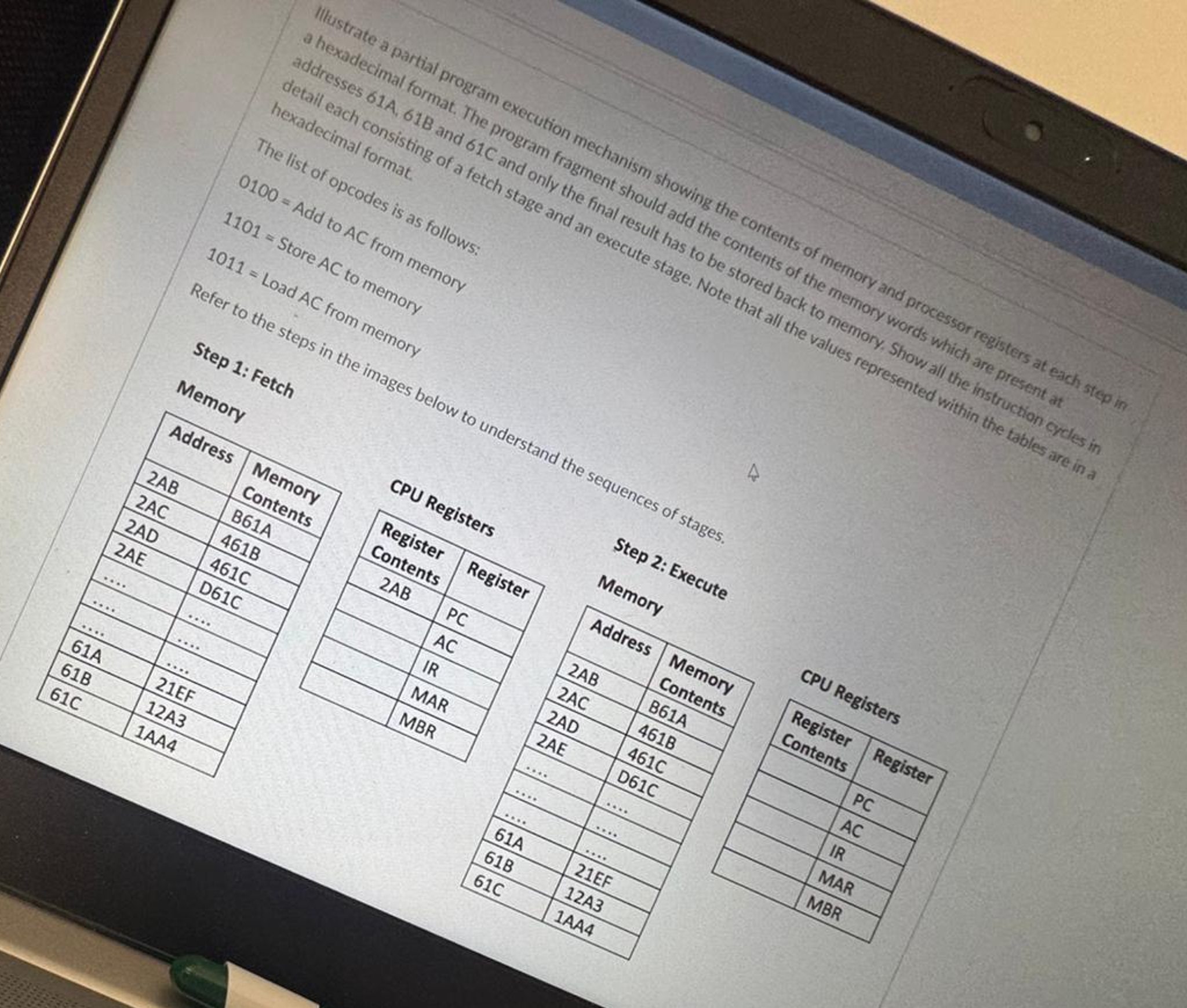 illustrate a partial program execution mechanisce