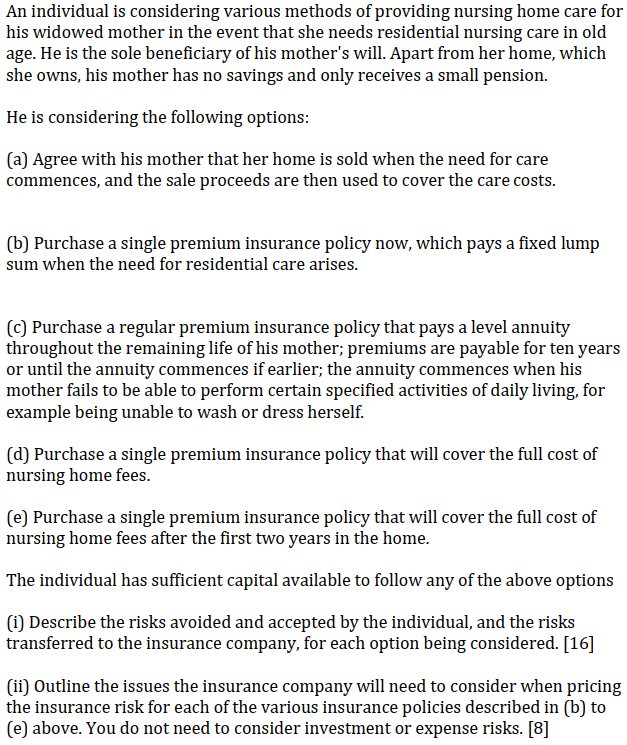 An individual is considering various methods of