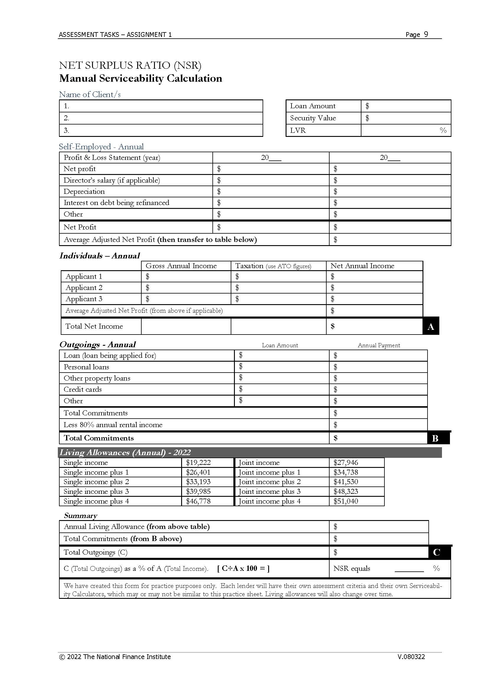 ASSESSMENT TASKS - ASSIGNMENT 1 Page 2 ASSIGNMENT