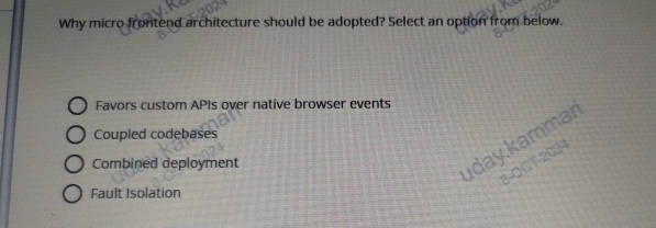 Why micro fromtend architecture should be