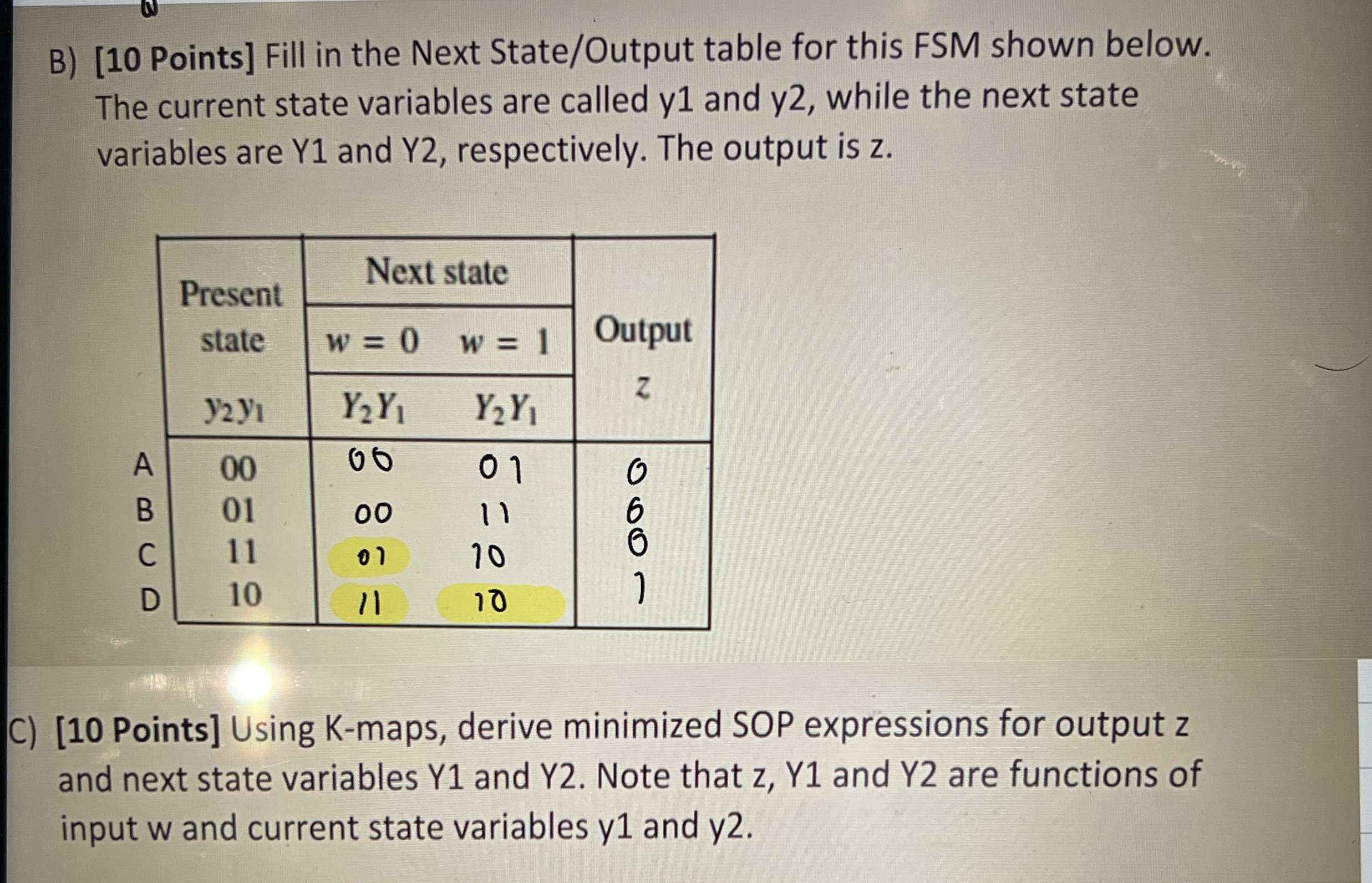 I only need C . I have the answers but i need