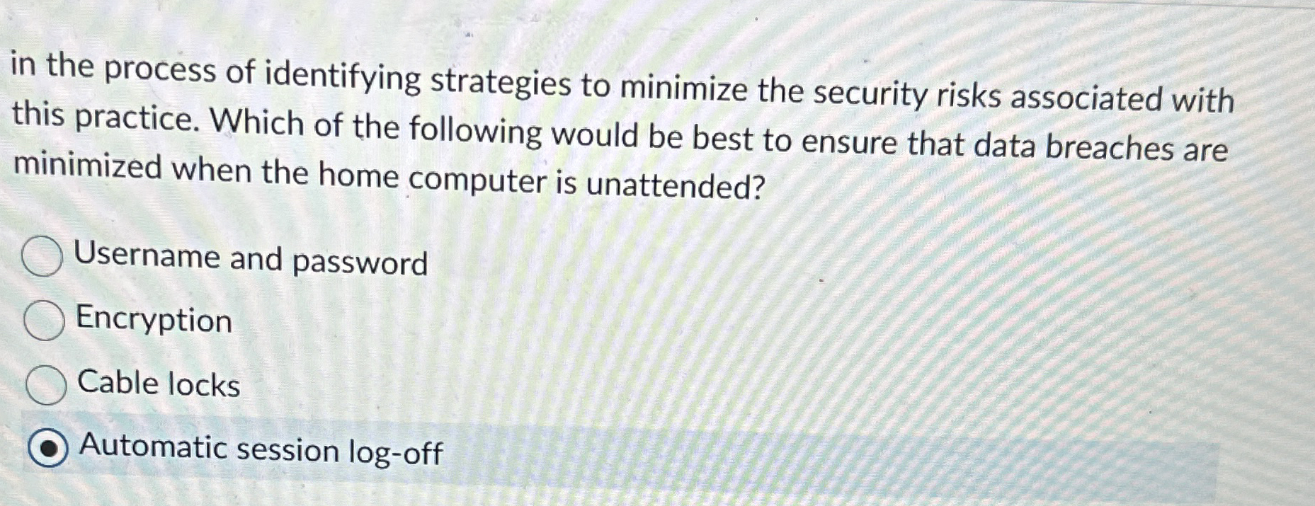 in the process of identifying strategies to