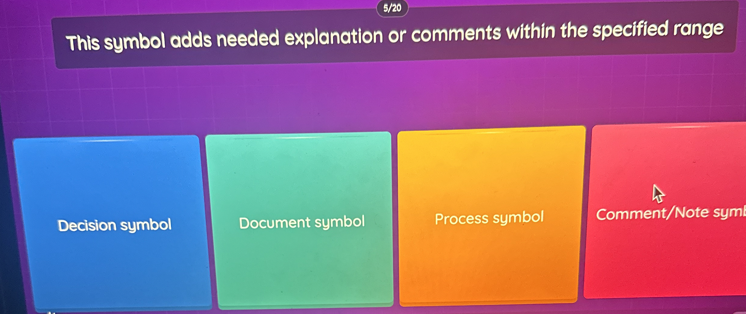 This symbol adds needed explanation or comments
