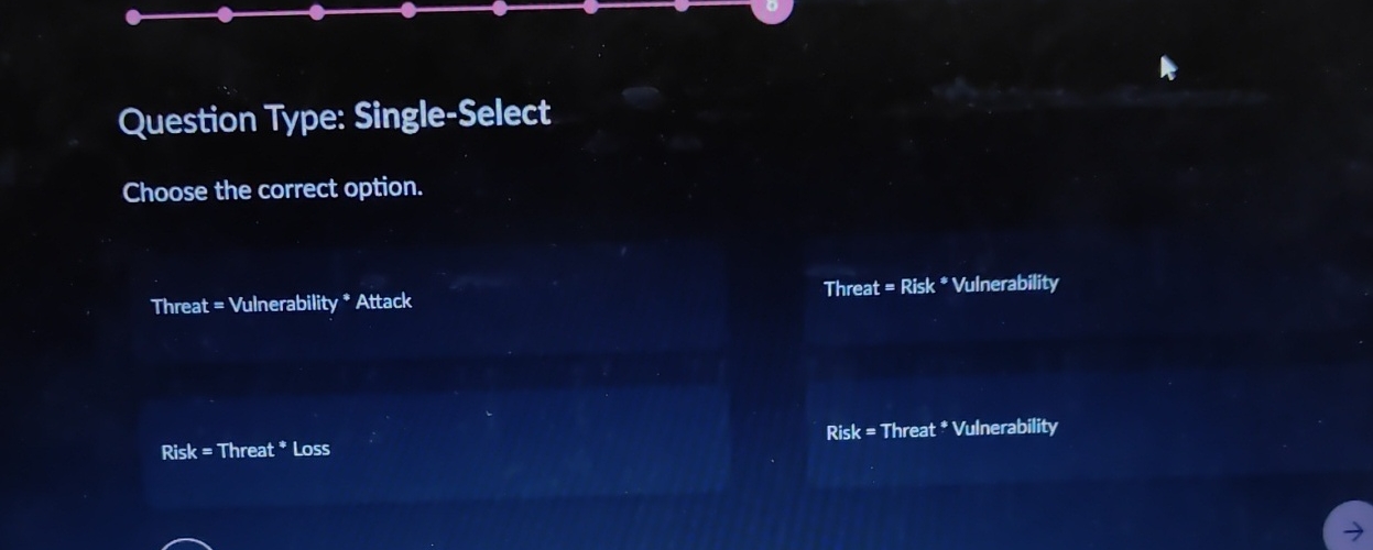 Question Type: Single - Select Choose the correct