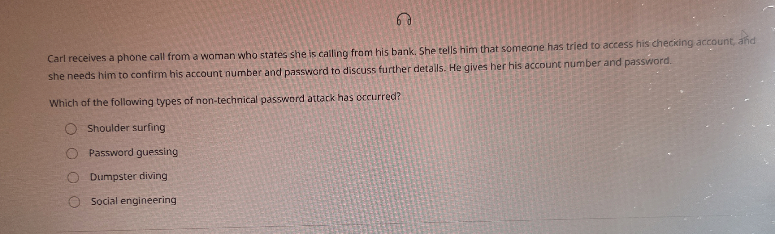 Carl receives a phone call from a woman who