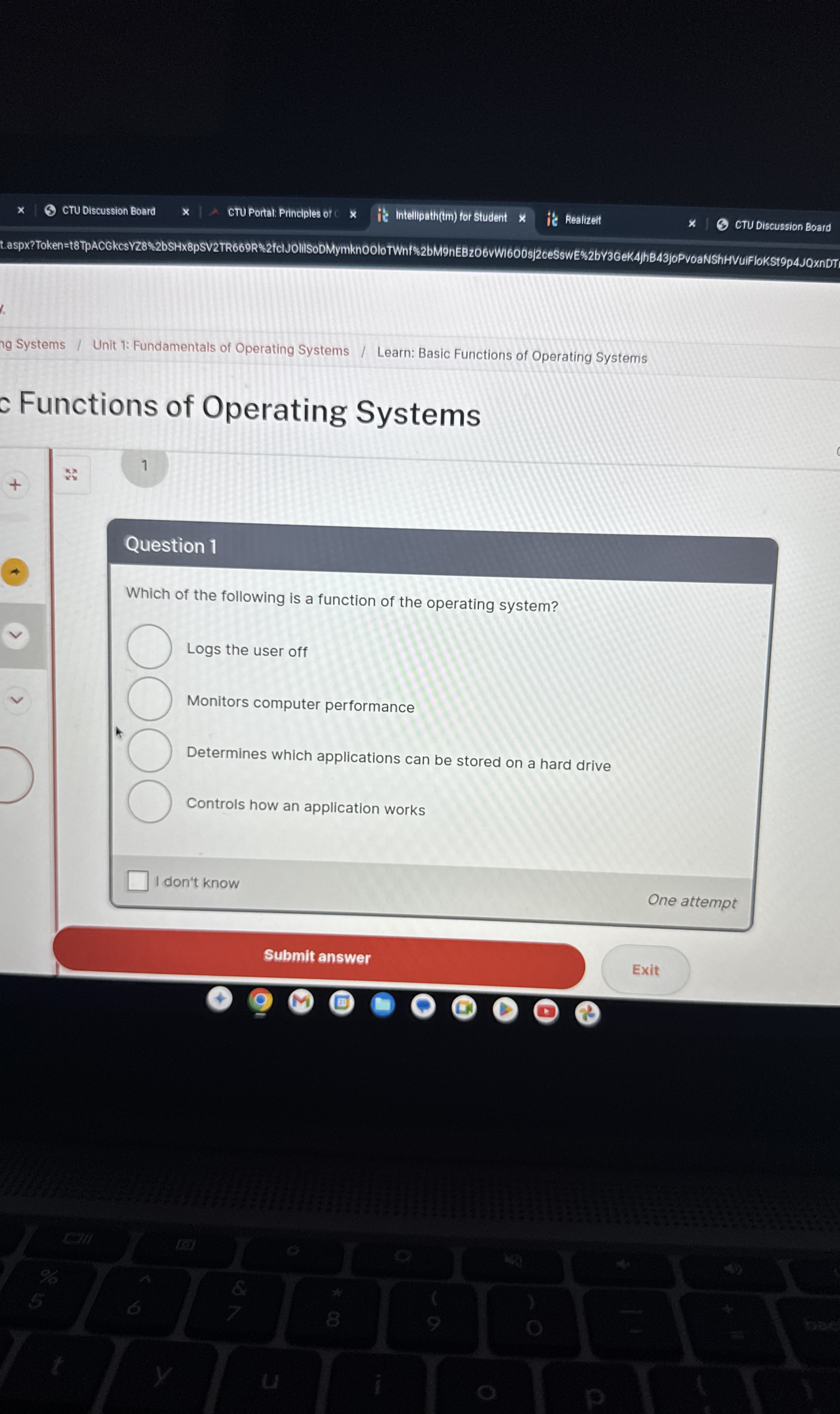 CTU Discussion Board CTU Portal: Principles of
