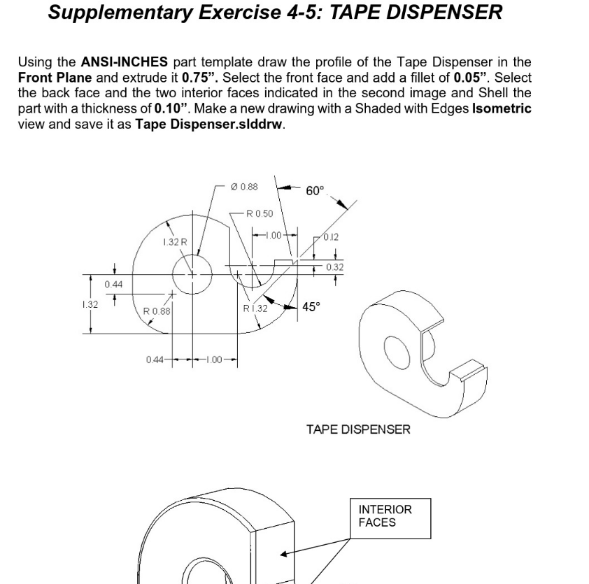 Supplementary Exercise 4 - 5 : TAPE DISPENSER