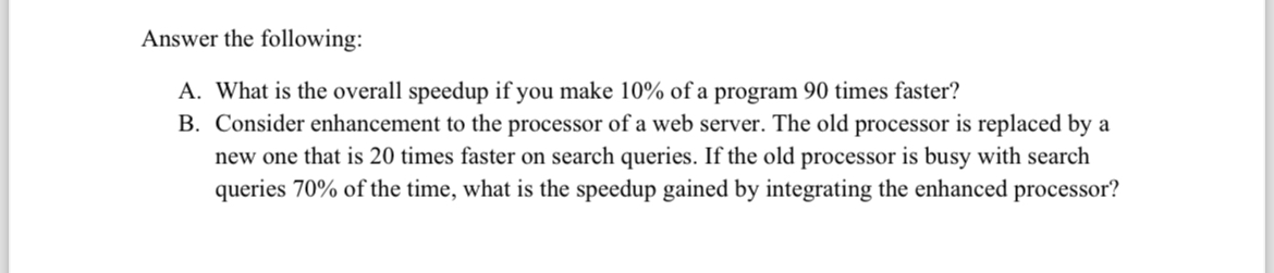 Answer the following: A . What is the overall