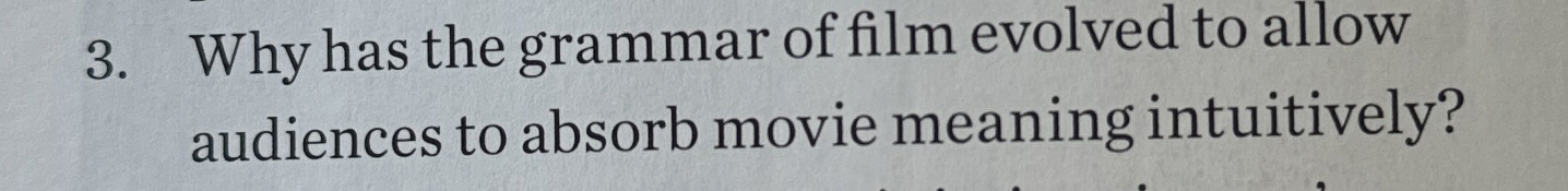 Why has the grammar of film evolved to allow