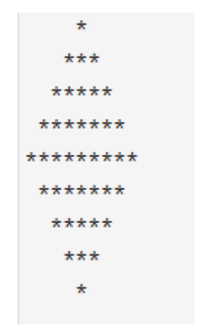 Java code: Write a function called ( drawDiamond