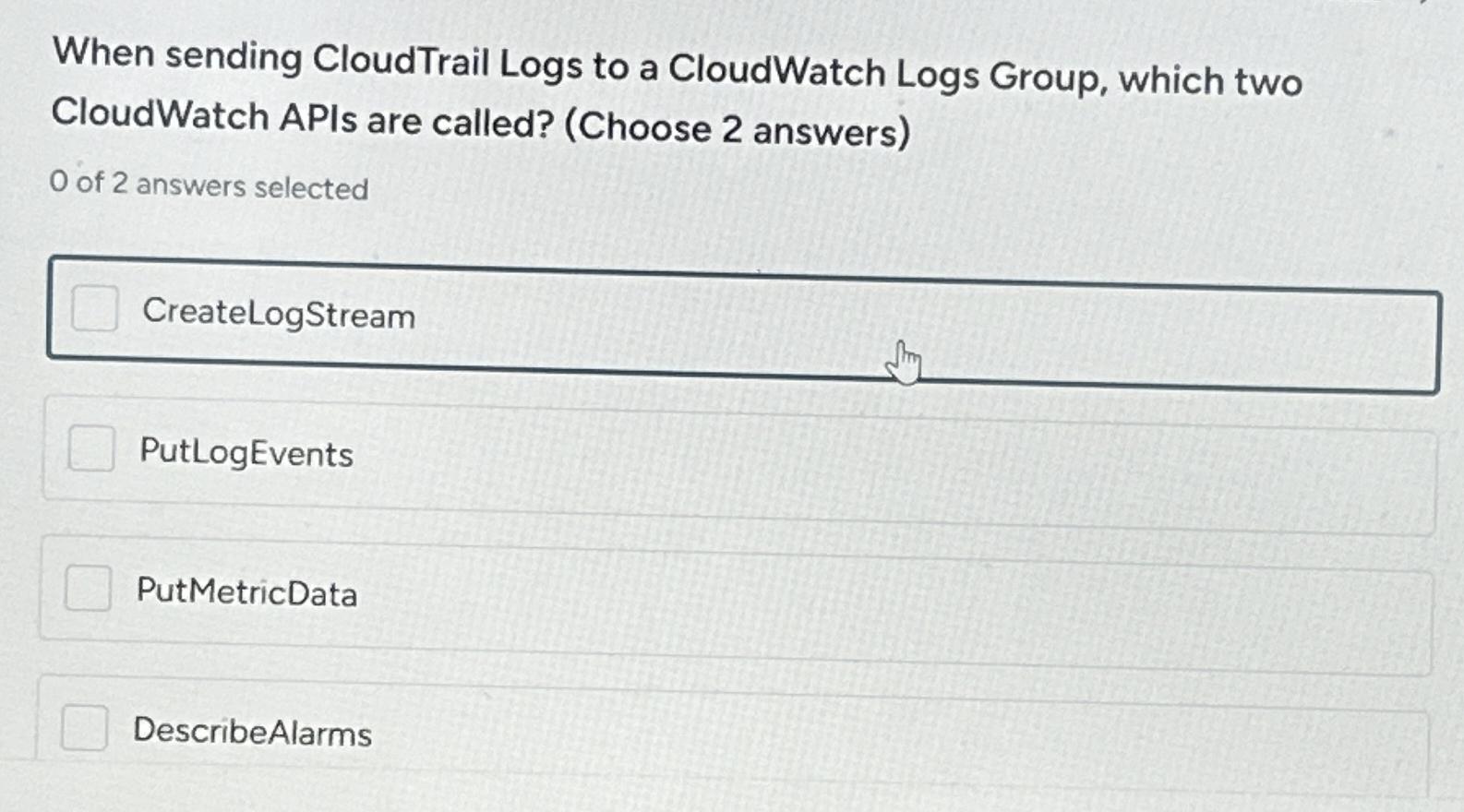 When sending CloudTrail Logs to a CloudWatch Logs