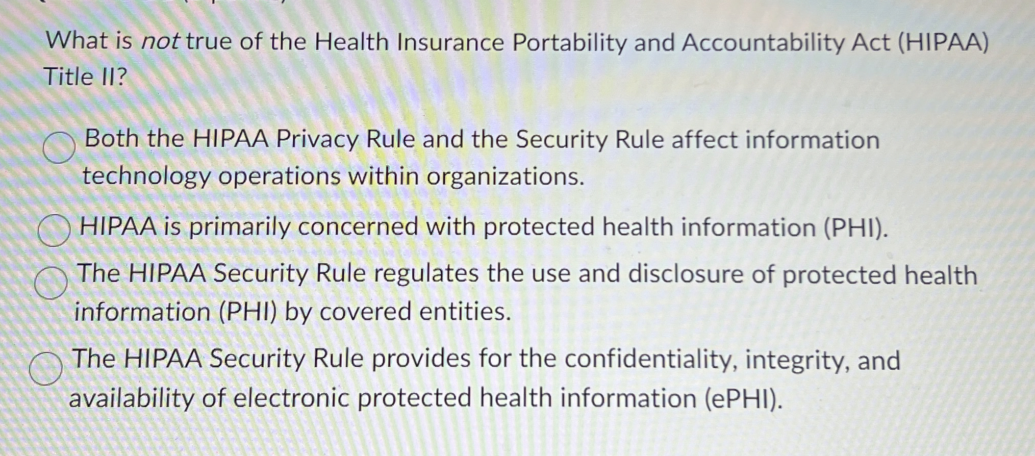 What is not true of the Health Insurance