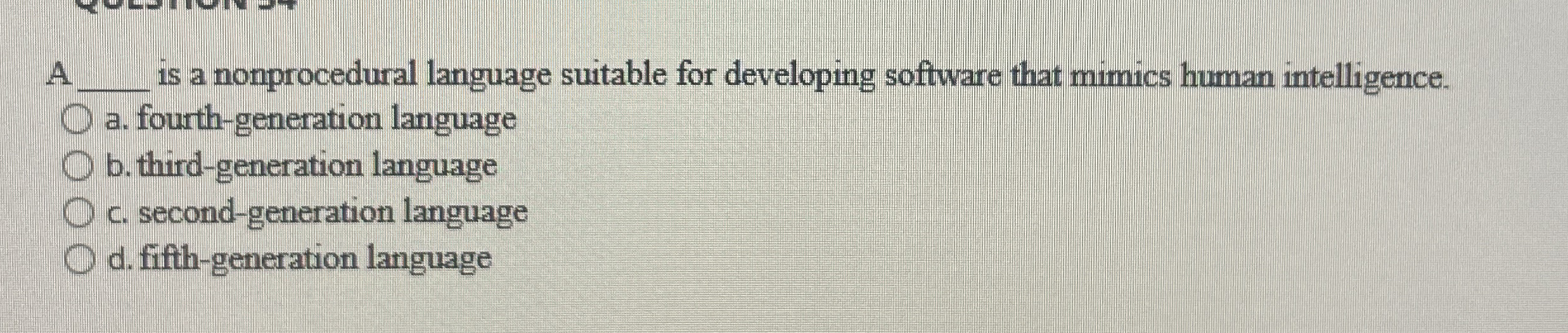 A q , is a nonprocedural language suitable for