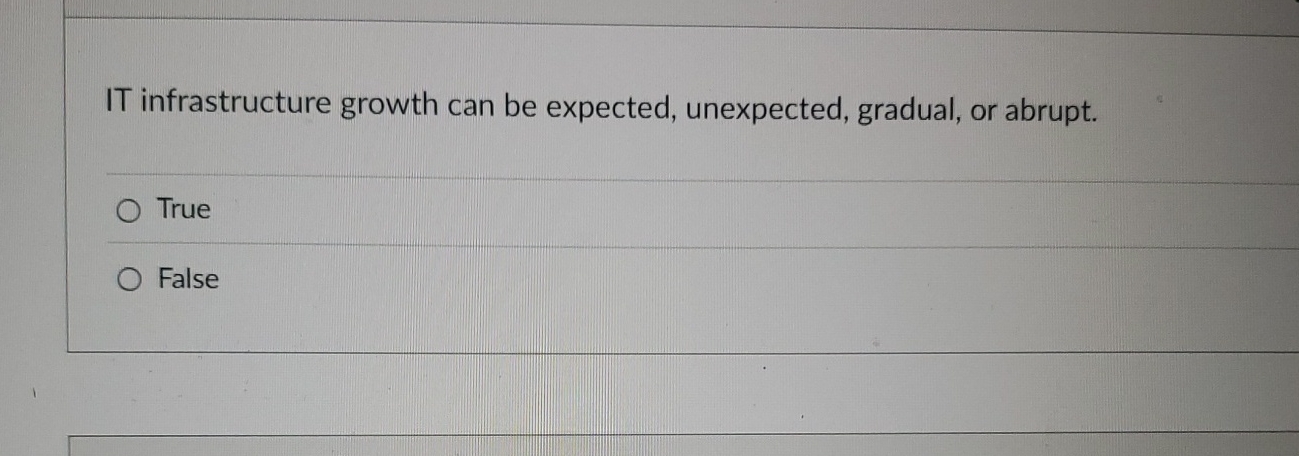 IT infrastructure growth can be expected,
