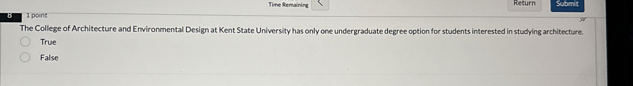 Time Remaining 8 1 point q , The College of
