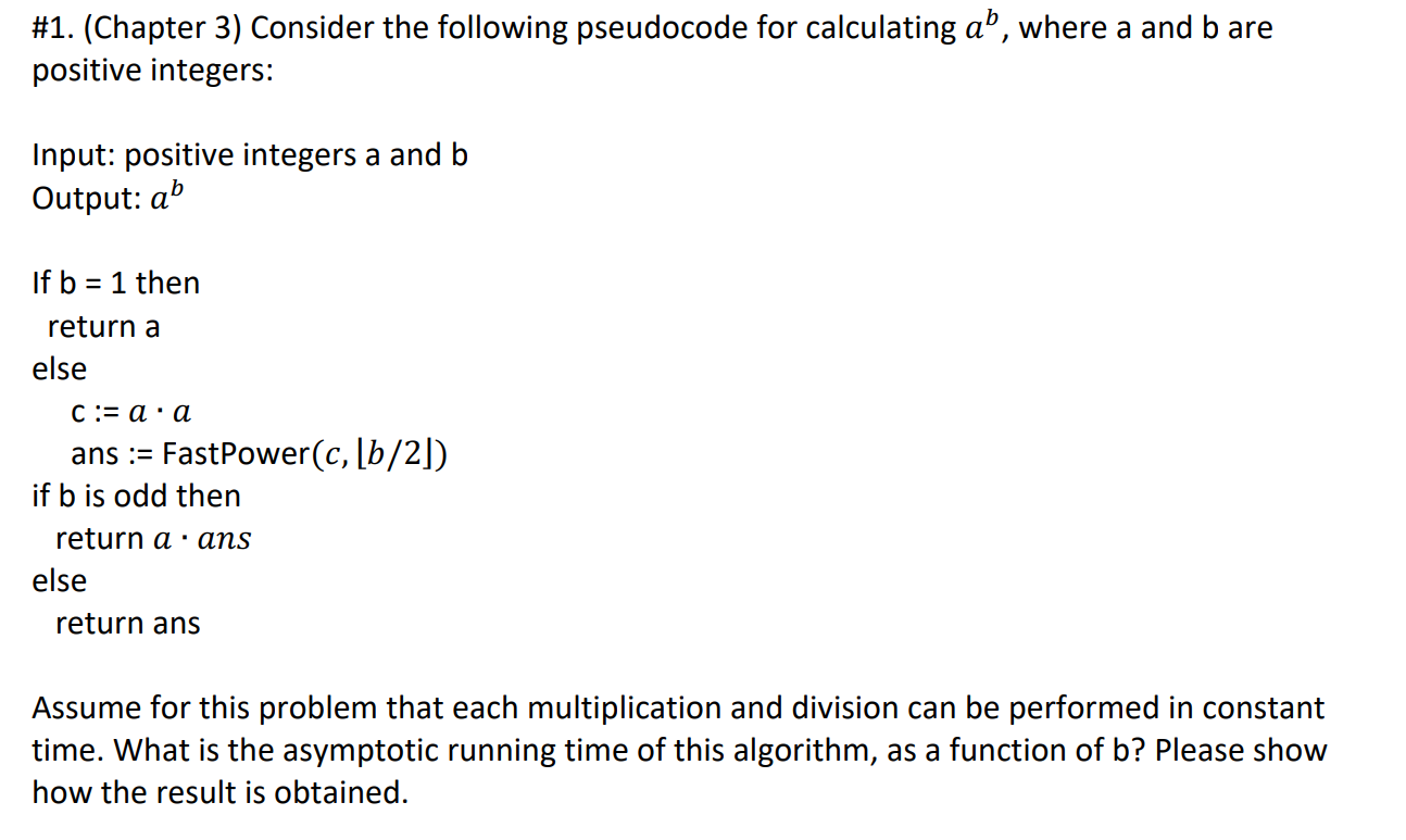 # 1 . ( Chapter 3 ) Consider the following