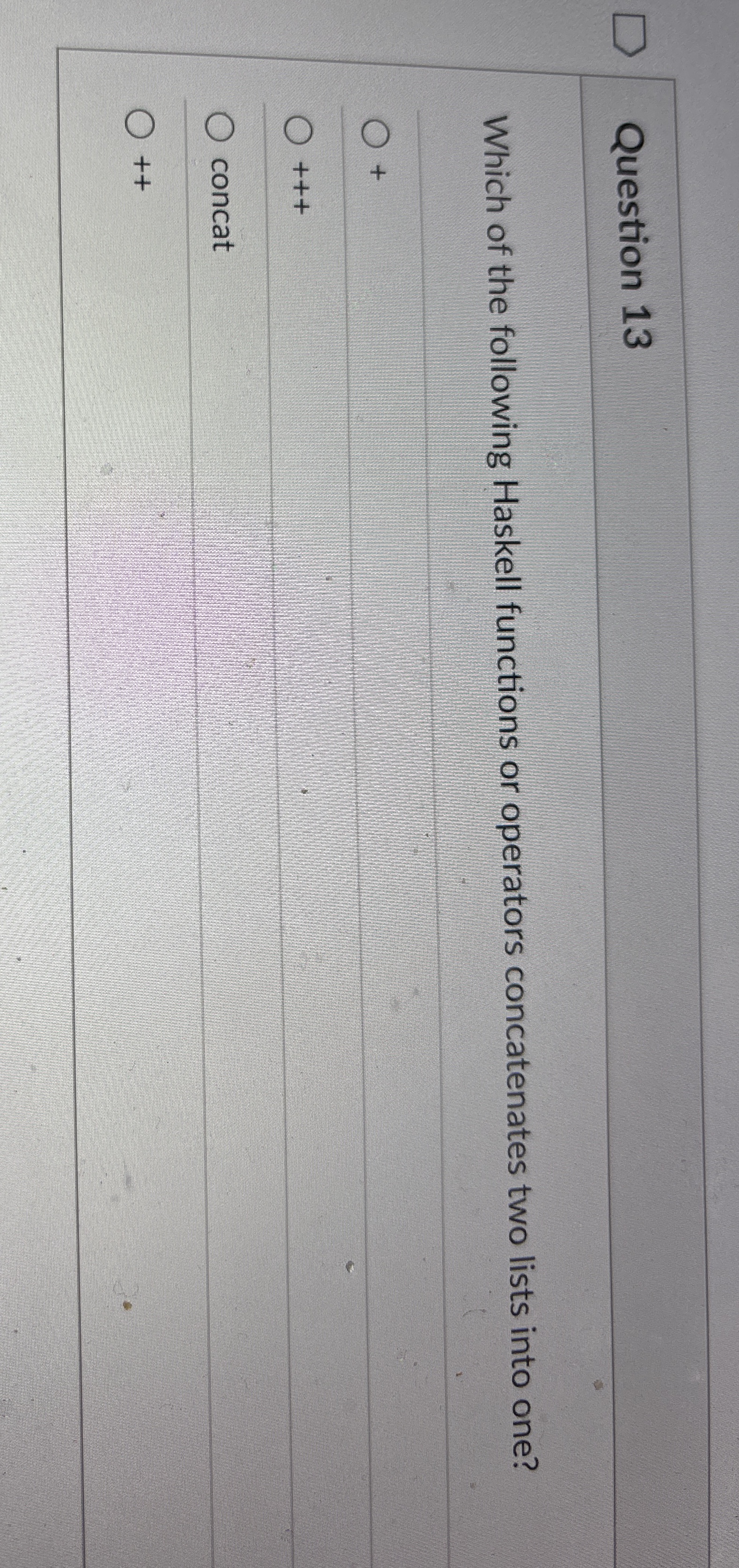 Question 1 3 Which of the following Haskell