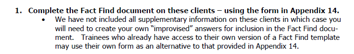 Fact Find Initial Interview: Time Date Location