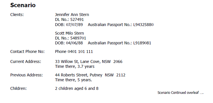 Fact Find Initial Interview: Time Date Location