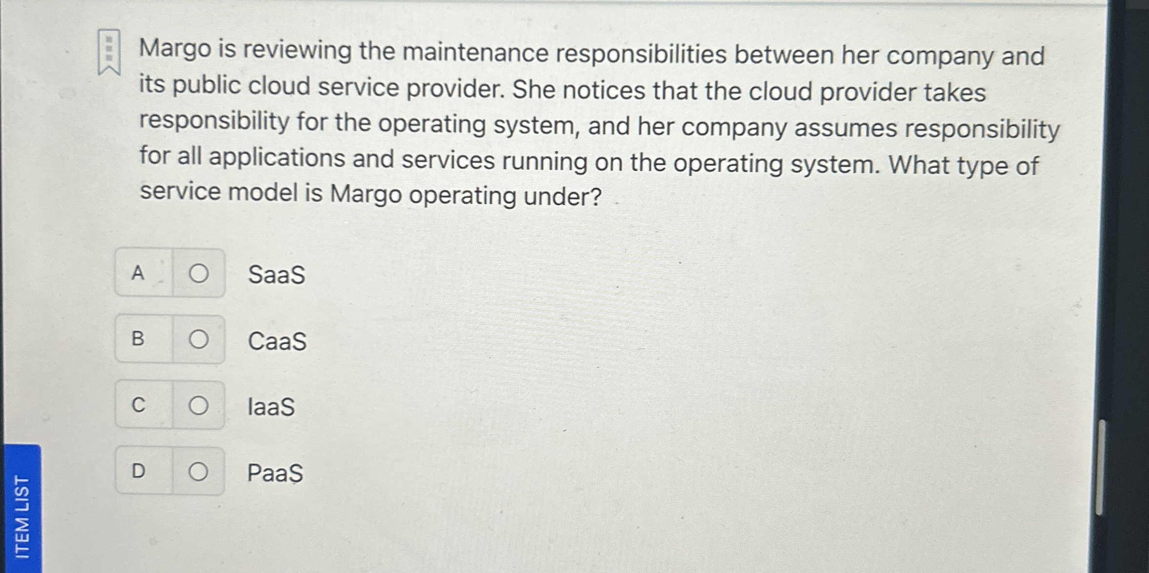 Margo is reviewing the maintenance