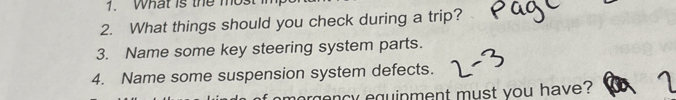 Name some key steering system parts.