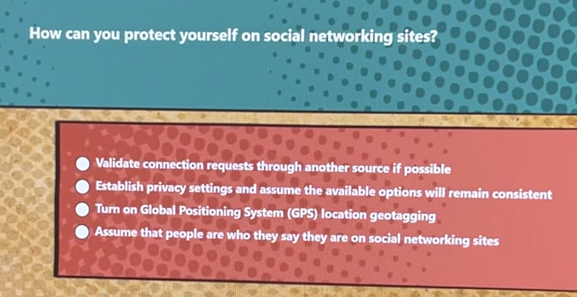 How can you protect yourself on social networking