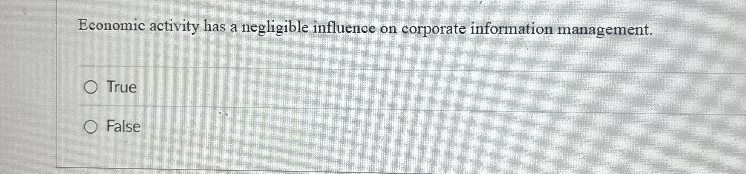 Economic activity has a negligible influence on