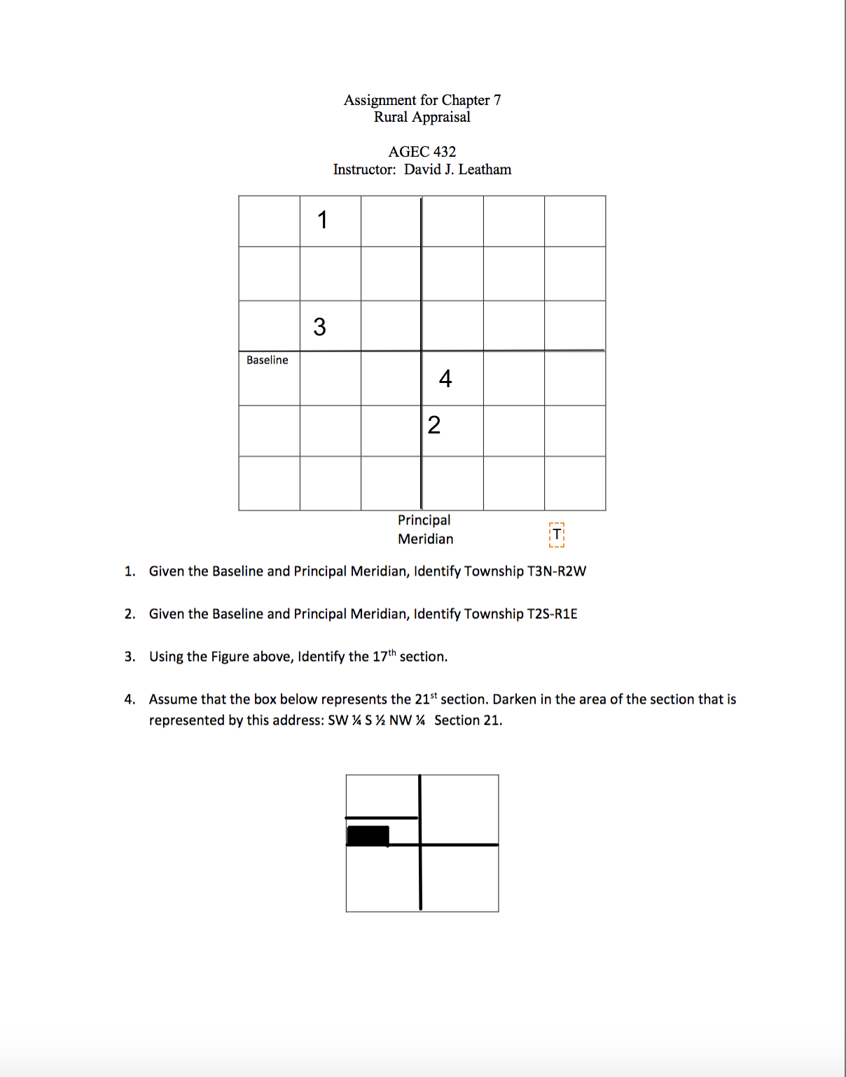 Assignment for Chapter 7 Rural Appraisal AGEC 432