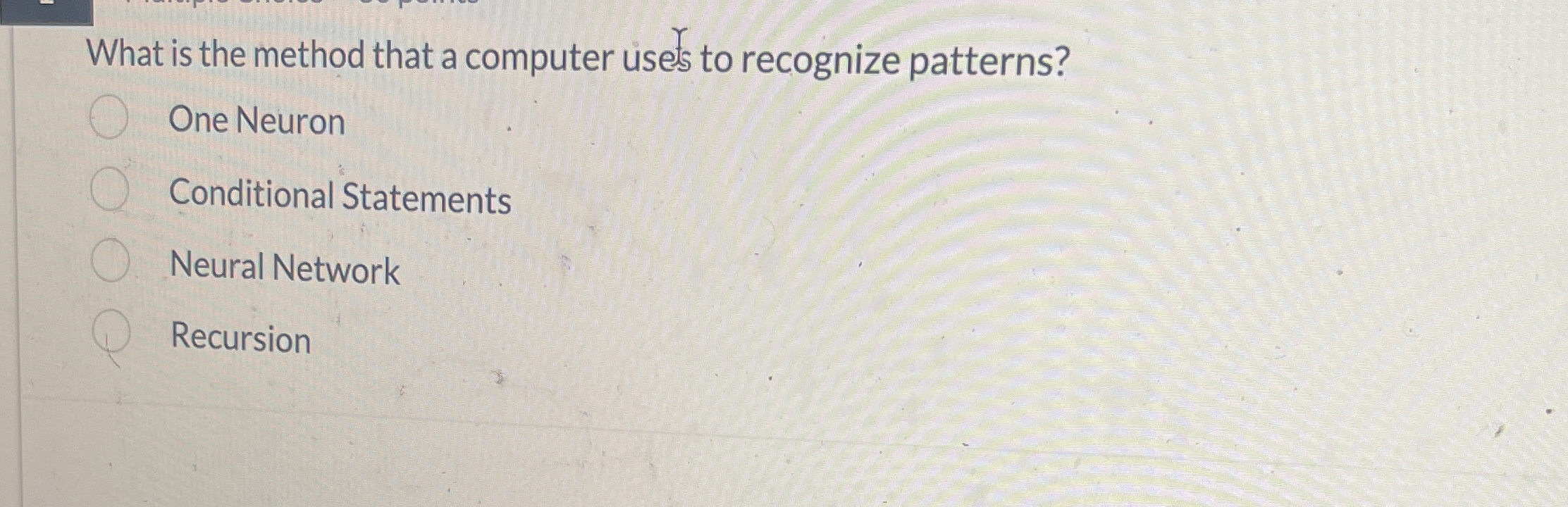 What is the method that a computer uses to