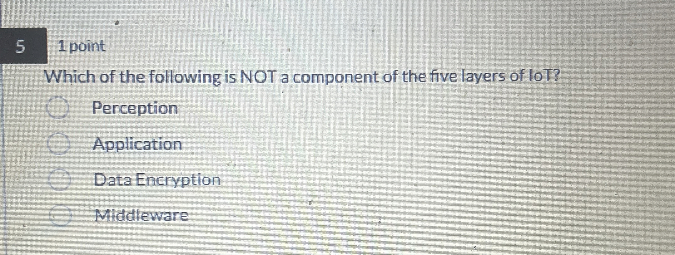 Which of the following is NOT a component of the