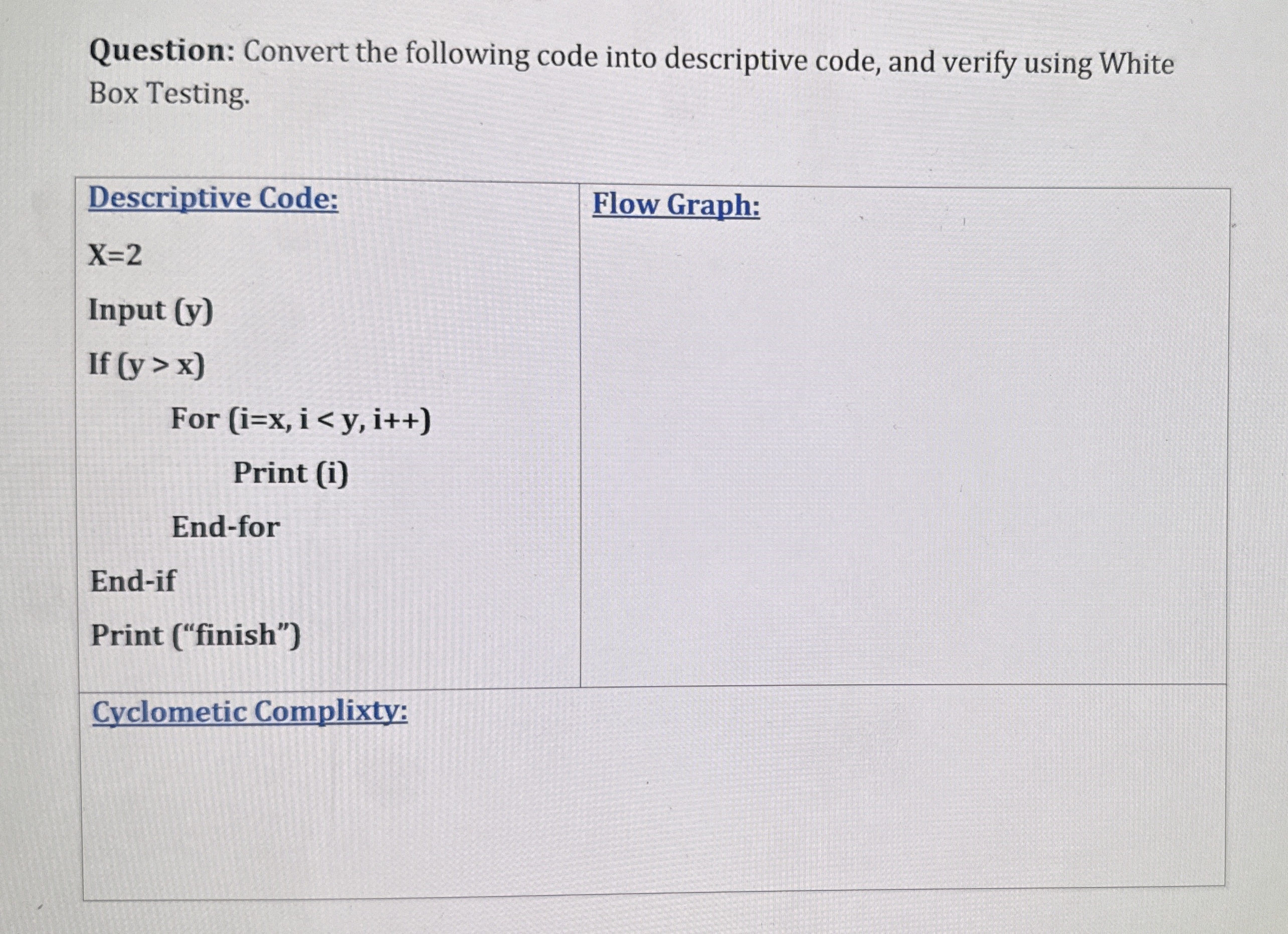 Question: Convert the following code into