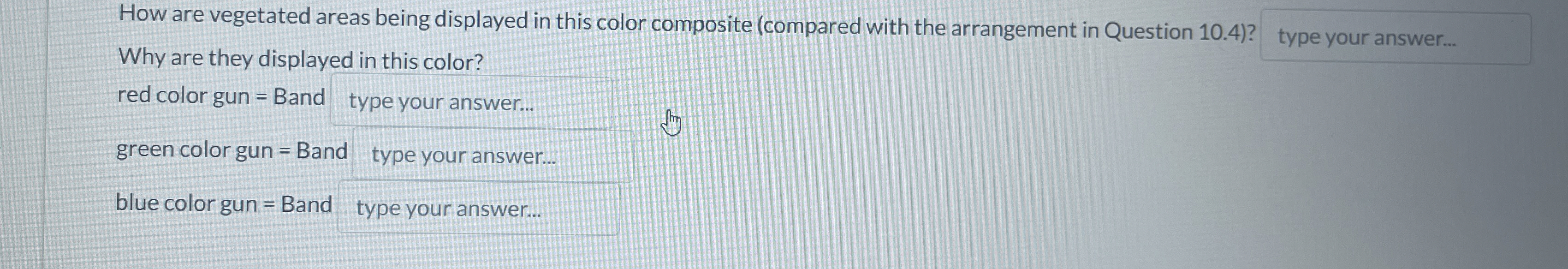 How are vegetated areas being displayed in this