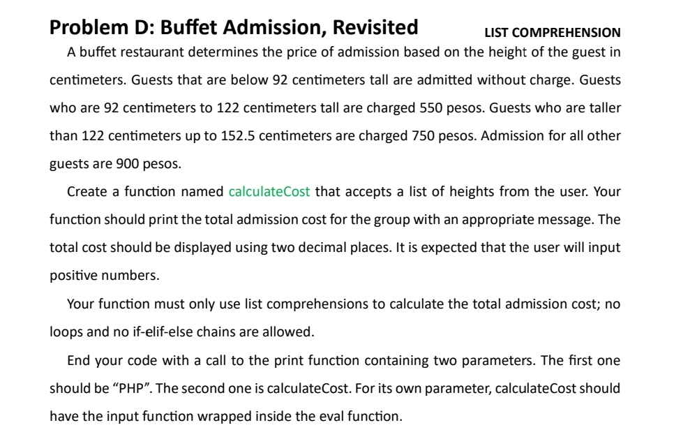 Create a python program for the given problem.