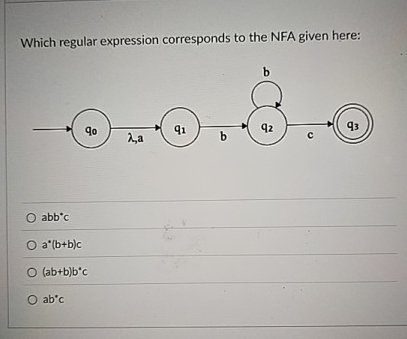 Which regular expression corresponds to the NFA