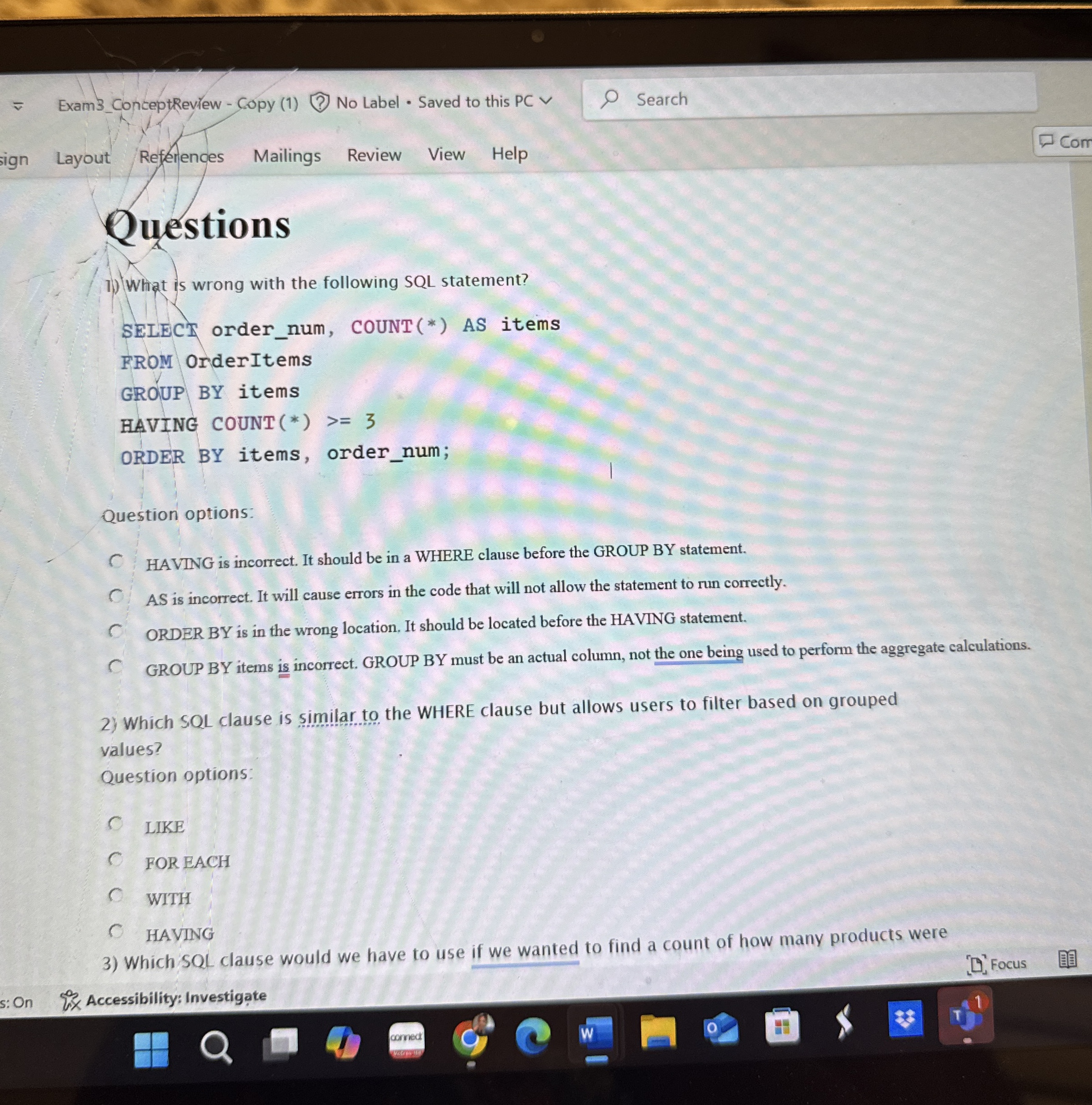 Search ign Exam 3 ConceptRevew - Copy ( 1 ) ( ? )