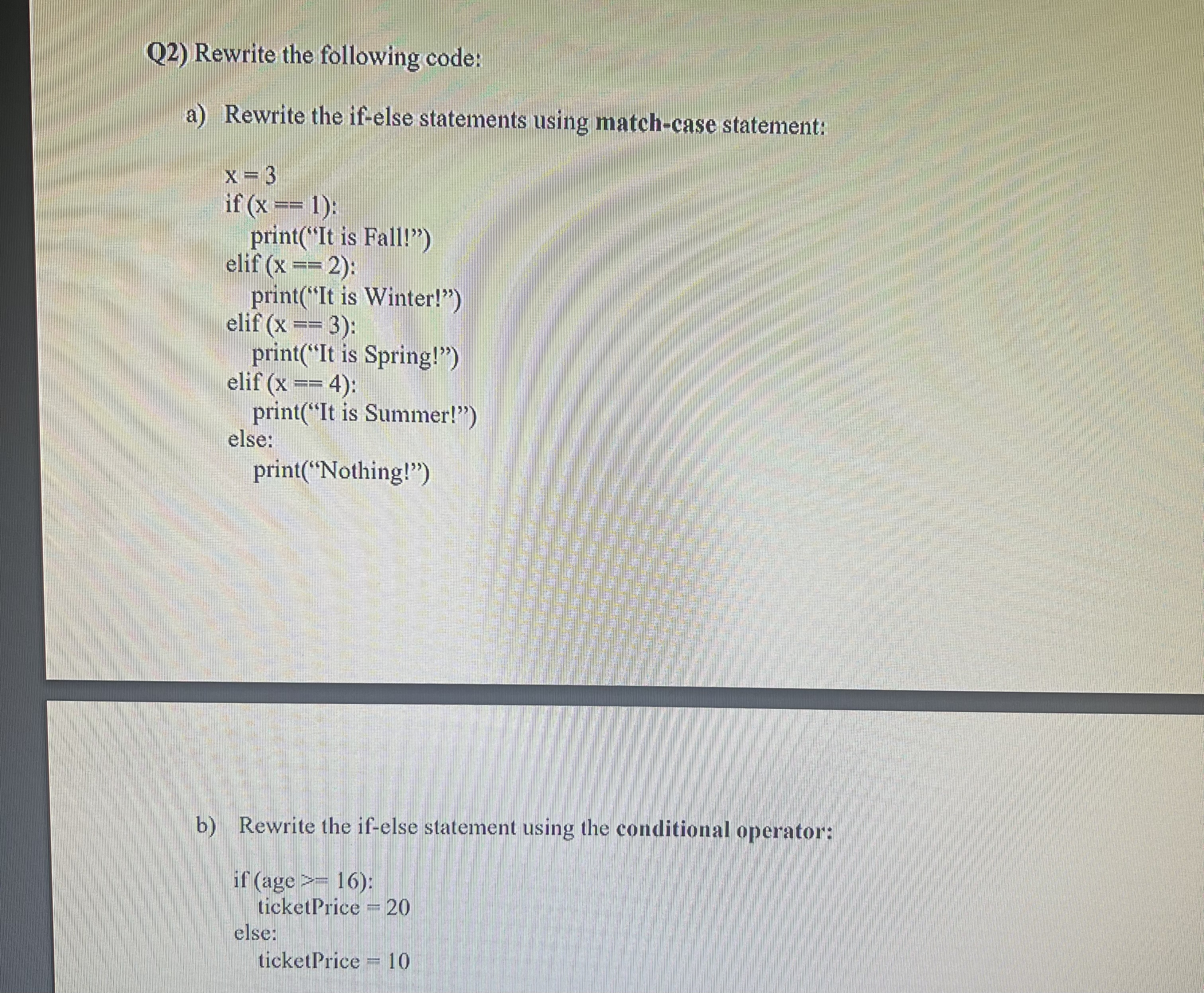Programming in python please help
